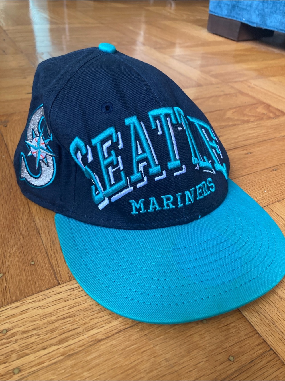 New Era Seattle Mariners Teal and Navy Snapback Hat